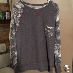 Flowered long sleeve sweater